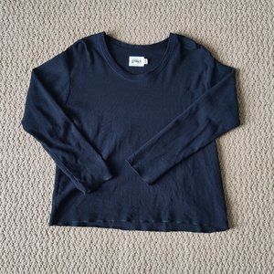 Organic cotton waffle knit top